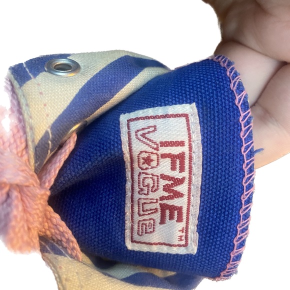 converse style high tops, pink blue and off white, virtually new - Picture 6 of 9